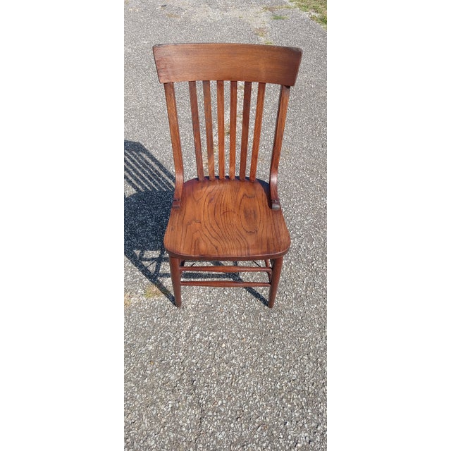 1910s Vintage Solid Wood Farmhouse Chair For Sale - Image 11 of 12