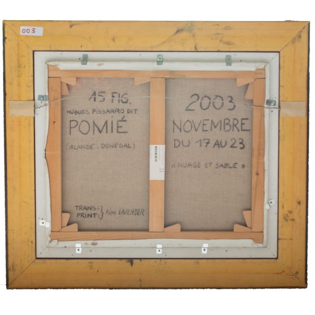 Textile Mid 20th Century Hugues Claude Pissarro - Nuage Et Sable, Oil on Canvas For Sale - Image 7 of 7