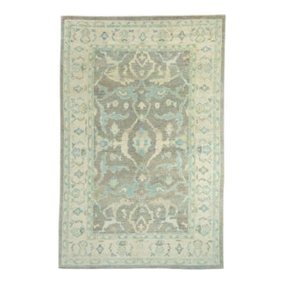 Turkish Oushak Rug 6'2" x 9'6" #18551 For Sale