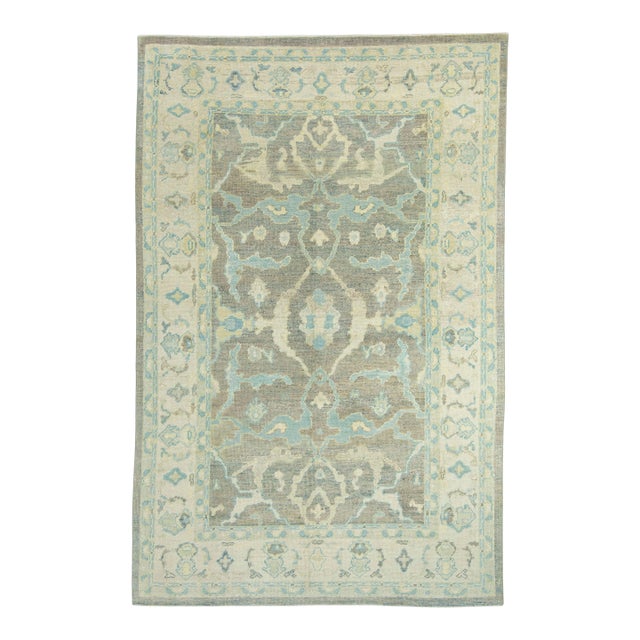 Turkish Oushak Rug 6'2" x 9'6" #18551 For Sale