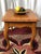 1970s Vintage Colonial Revival Solid Oak End Table With Queen Anne Legs For Sale - Image 5 of 12