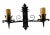 This fabulous sconce will look great in your parlor, office or library. Original forged iron with removable velvet leopard...