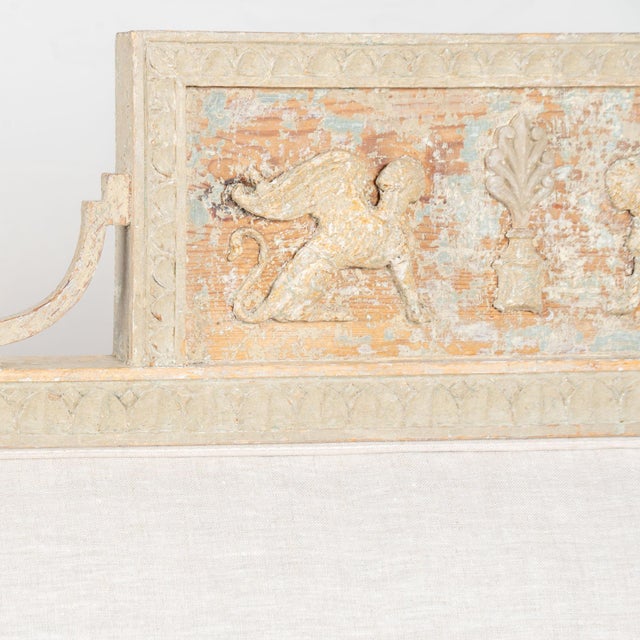 Early 19th Century Swedish Gustavian Pine Bench Settee For Sale - Image 6 of 18