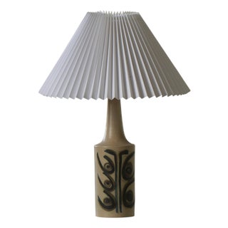 Danish Modern Stoneware Table Lamp in Glazed Ceramic, Okela, 1960s For Sale