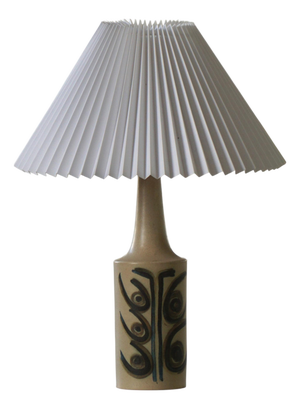 Danish Modern Stoneware Table Lamp in Glazed Ceramic, Okela, 1960s