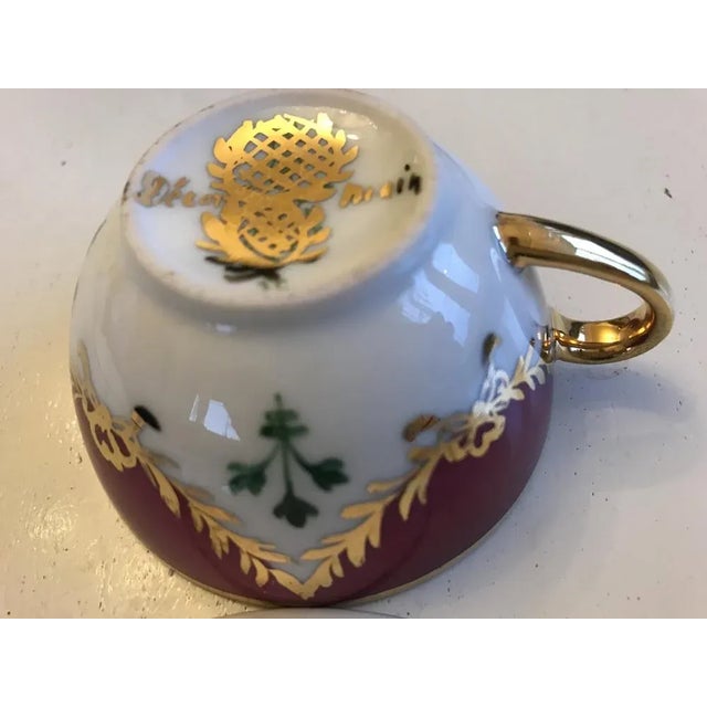 1950s Porcelain Cup and Saucer from Bavaria, 1950s, Set of 2 For Sale - Image 5 of 11