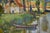 A soft, French countryside light filters through this beautiful oil on canvas by Georges Robin, a post-Impressionist...