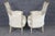 Mid 18th Century Pair 18th Century French Louis XVI Distressed Painted Bergères For Sale - Image 5 of 17