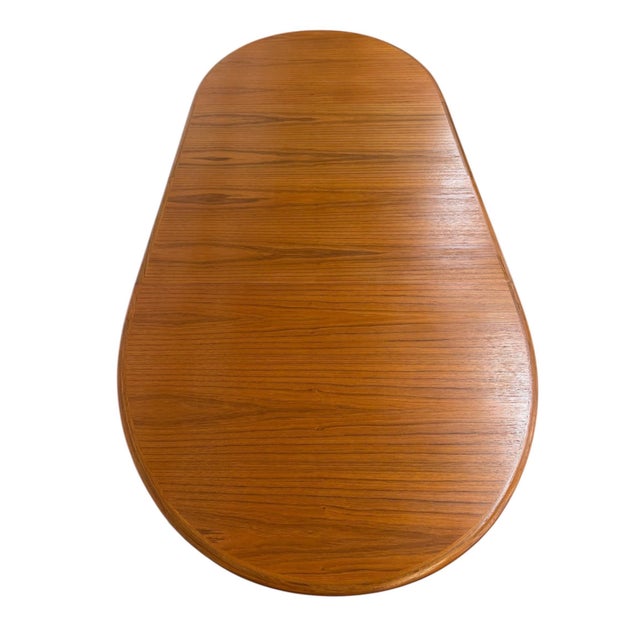 Vintage Danish Modern Oval Teak Dining Table - Refinished! For Sale - Image 9 of 9