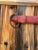 Wood Early 20th Century Rustic Barn Yard Red Painted Wood Bar With Iron Hardware For Sale - Image 7 of 8