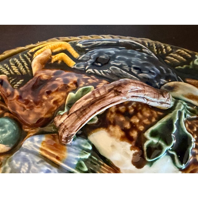 Ceramic 1910s Minton Style Majolica Game Pie Tureen Manufactured in Lisbon For Sale - Image 7 of 15