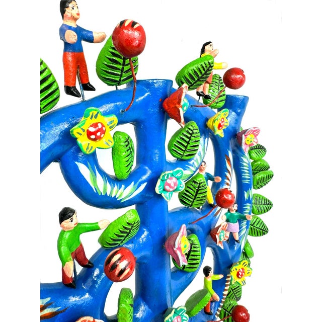 A large colorful ceramic 'Tree of Life' (Arbol de la Vida)&nbsp;crafted by Gerardo Ortega who is a master figural ceramist...