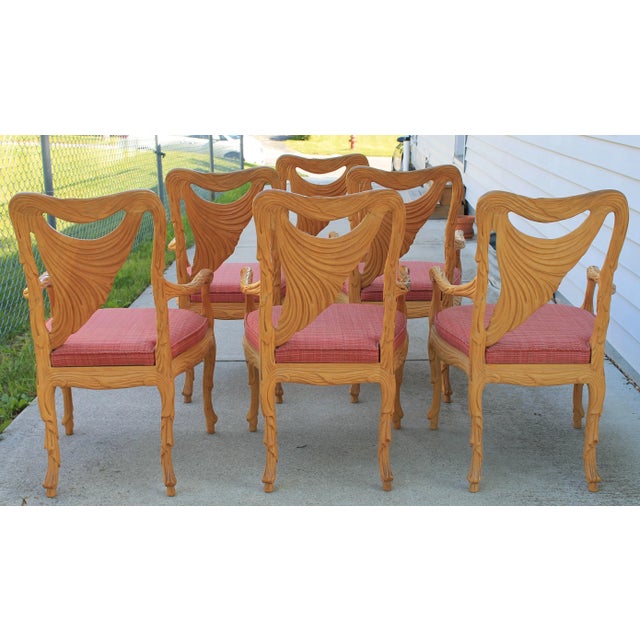 Italian Dining Chairs in the Style of Phyllis Morris, S/6 For Sale - Image 4 of 13