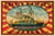 Striking vintage printed reproduction advertisement artwork titled “Japanese Battleship with Sunburst,” originally...