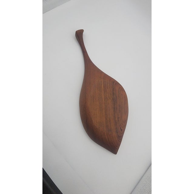Wood Vintage Teak Milan Style Carved Bowl For Sale - Image 7 of 9