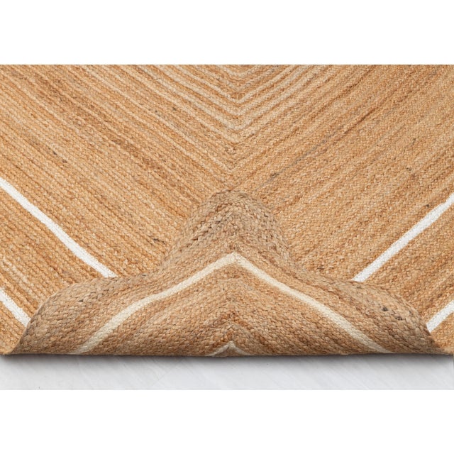 White Natural Jute Wave Scallop 3x5 Ft. For Sale - Image 6 of 12