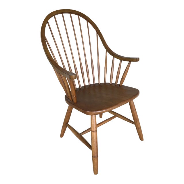 Ethan Allen Maple Hoop Back Arm Chair For Sale