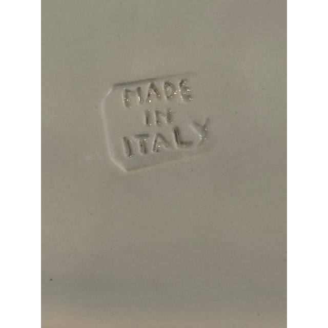 Vintage Hand-Painted Italian Majolica Aspargus Platter For Sale - Image 9 of 9