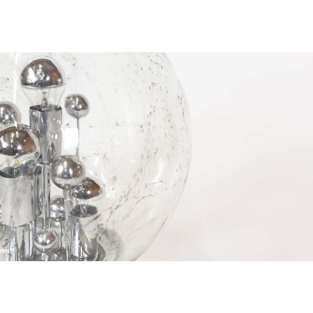 Mid-Century Modern Ice Glass Table Lamp from Doria Leuchten, 1970s For Sale - Image 9 of 10