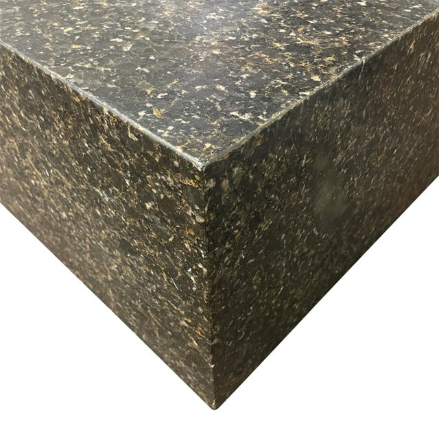 Black Modernist Solid Granite Table or Bench For Sale - Image 8 of 11