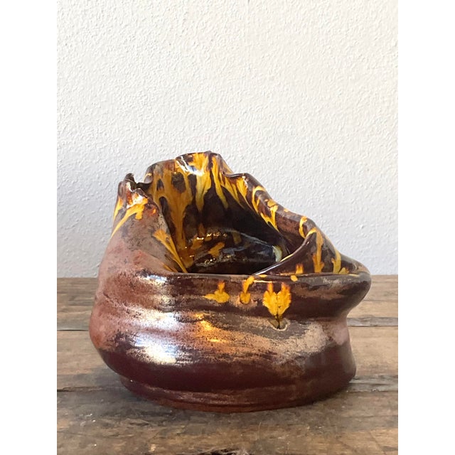 Vintage Original Studio Pottery Biomorphic Vase For Sale - Image 4 of 12