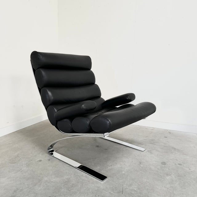 Black Leather Sinus Armchair by Reinhold Adolf for Cor, 2000s For Sale - Image 14 of 14