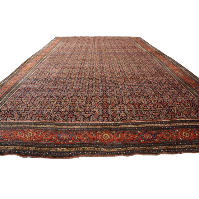 Traditional Late 19th Century Persian Bijar Rug, 13'00 X 22'08 For Sale - Image 3 of 7