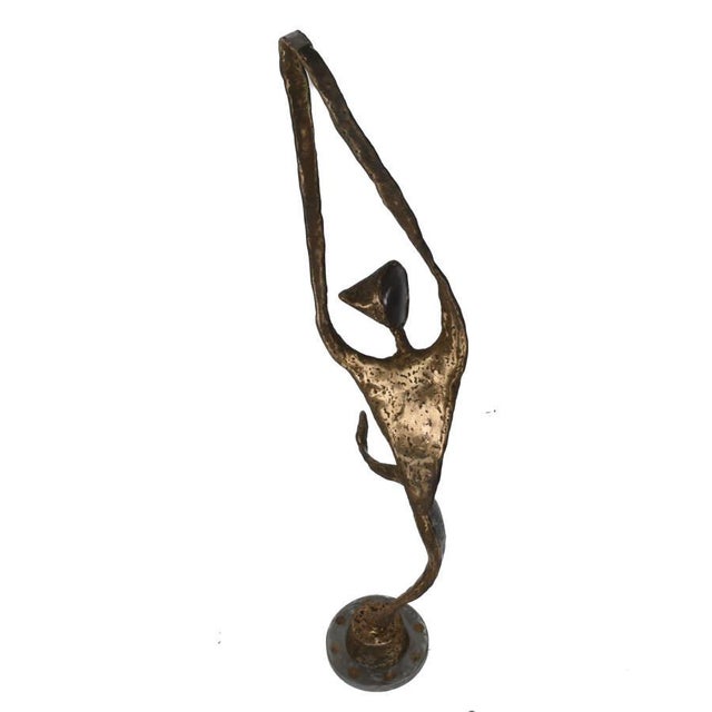 Modernist Mixed Metal Abstract Dancer Sculpture, Mid‑20th Century For Sale - Image 4 of 6