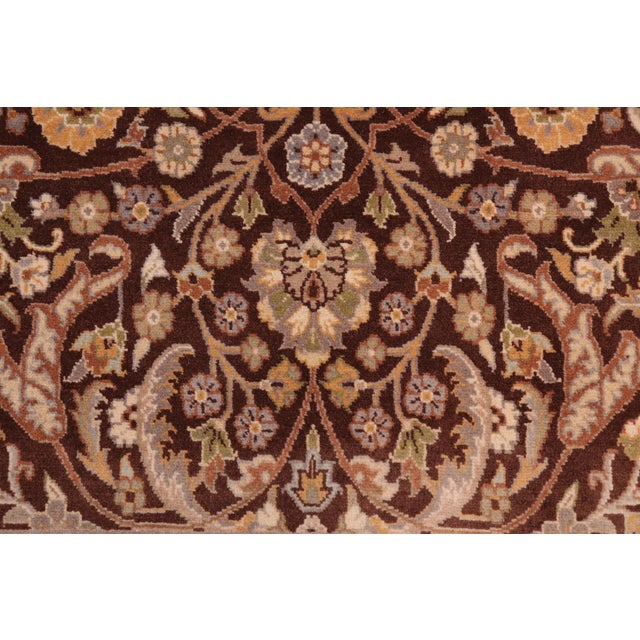 Elegant Pak-Persian Brown/Green Wool Rug - 8'0'' X 10'2'' For Sale In New York - Image 6 of 9