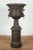 A custom made tall and large lost wax cast bronze urn on pedestal adorned with lion head handles. Created with the...