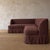 Traditional Dresden Banquette 2- Piece Slip Covered in Dark Rust Linen For Sale - Image 3 of 10