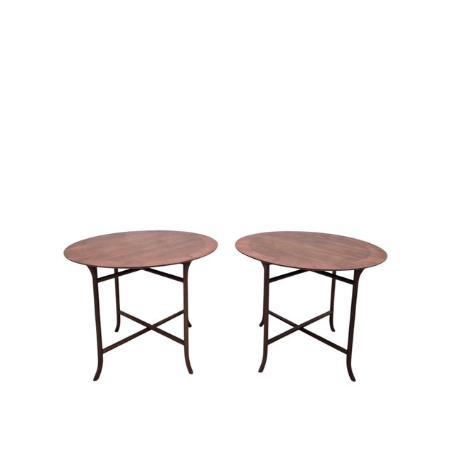 Mid 20th Century MCM Widdicomb Walnut Occasional Tables by t.h. Robsjohn-Gibbings – Pair For Sale - Image 5 of 11