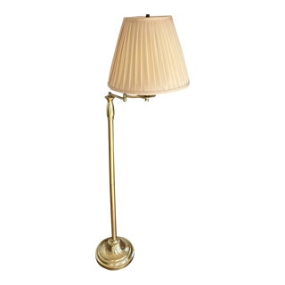 1950s Stiffel Swing Arm Floor Lamp in Brass For Sale