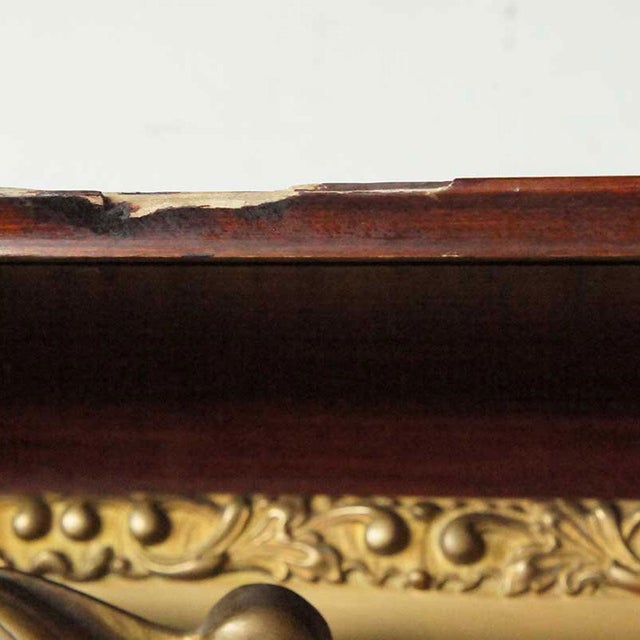 Wood Very Large American Victorian Giltwood and Gesso Painting/Mirror Frame For Sale - Image 7 of 12