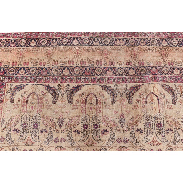 1900 - 1909 Early 20th Century Persian Kirman Rug For Sale - Image 5 of 9