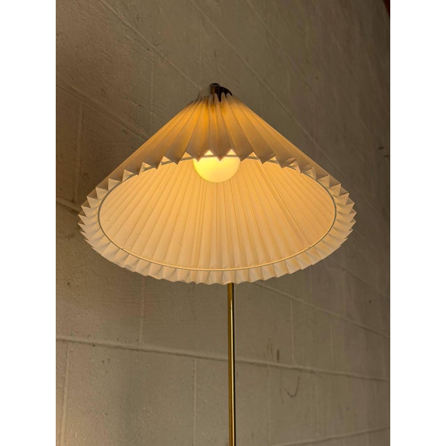 Brass Floor Lamp With Adjustable Swing Arm Danish Mid-Century Modern 1960s For Sale - Image 4 of 10
