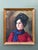 Wood Vintage Original Oil Portrait on Canvas For Sale - Image 7 of 12