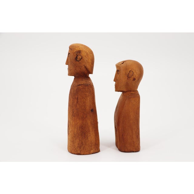 American Folk Art Set of Two Wooden Male Torsos, Early 20th Century For Sale - Image 12 of 15