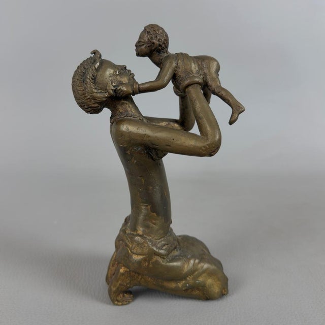A fascinating and evocative figurative sculpture, a piece with a profound emotional impact, perfect for enriching a...