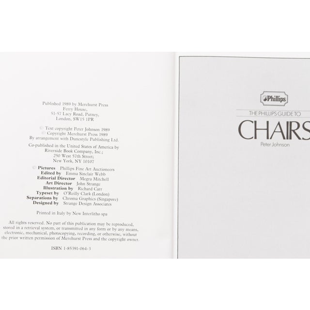 The Phillips Guide to Chairs by Peter Johnson. Hardcover book with dustjacket. Published in 1989 by Merehurst Press of...