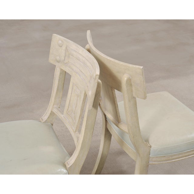 Set of Michael Taylor Neoclassical White Klismos Dining Chairs For Sale - Image 17 of 18