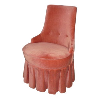 Boudoir Armchair with Peplum Flounce and Box Pleat, 1988 For Sale