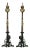 Andirons Antique With Scrollwork Supports and Bronze Figural and Torch Motifs - A Pair For Sale