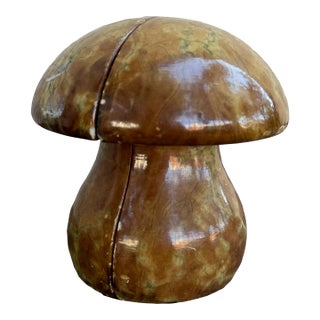 Vintage Abf Alabaster Mushroom Bookends Volterra, Italy Mid Century Modern For Sale