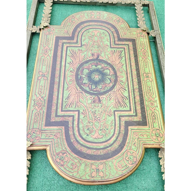 Metal Vintage John Richard Large Leaf Iron Green Bronze Medallion Art Wall Hanging Decor For Sale - Image 7 of 8