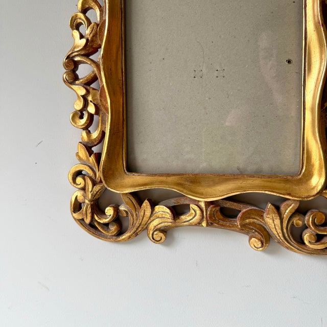 Mid 20th Century Gilt Faux Bois Picture Frame For Sale - Image 5 of 7