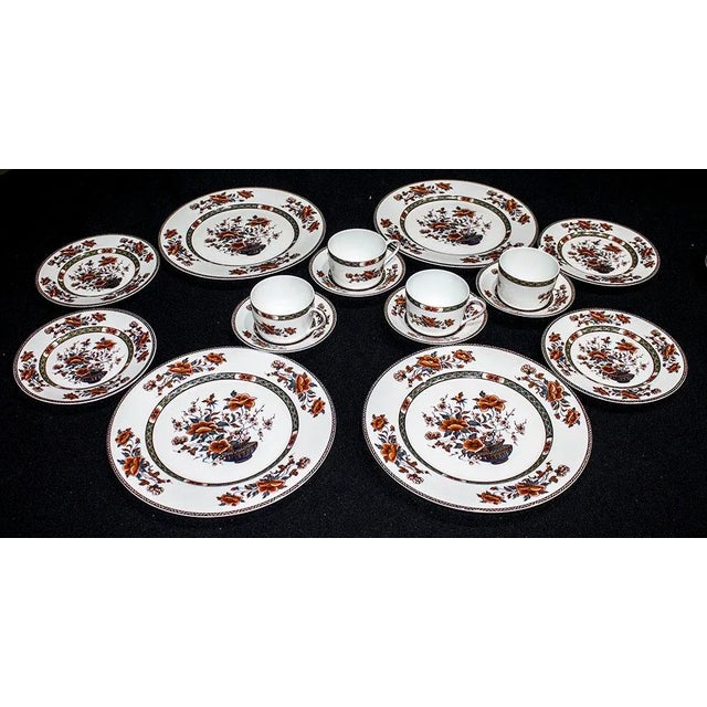 Orange 1960s Royal Limoges Mandarin Pattern China Service for 4 - 16pcs For Sale - Image 8 of 8