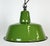 Green Industrial Green Enamel Factory Lamp from Zaos, 1960s For Sale - Image 8 of 15