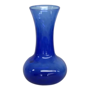 Indiana Glass Illusions Style Cobalt Blue Optic Swirl Pattern Vase