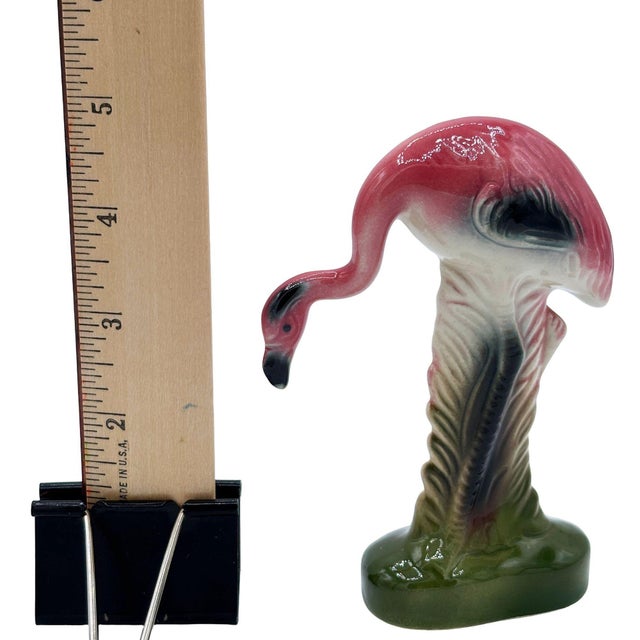 Mid 20th Century California Pottery Ceramic on the Prowl Pink Flamingo Figurine For Sale - Image 10 of 10